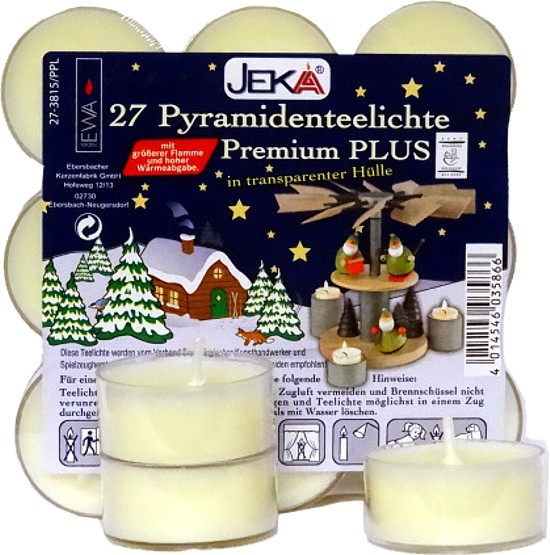 27 Pyramidenteelichter Premium Plus 27 Pyramidenteelichter Premium Plus