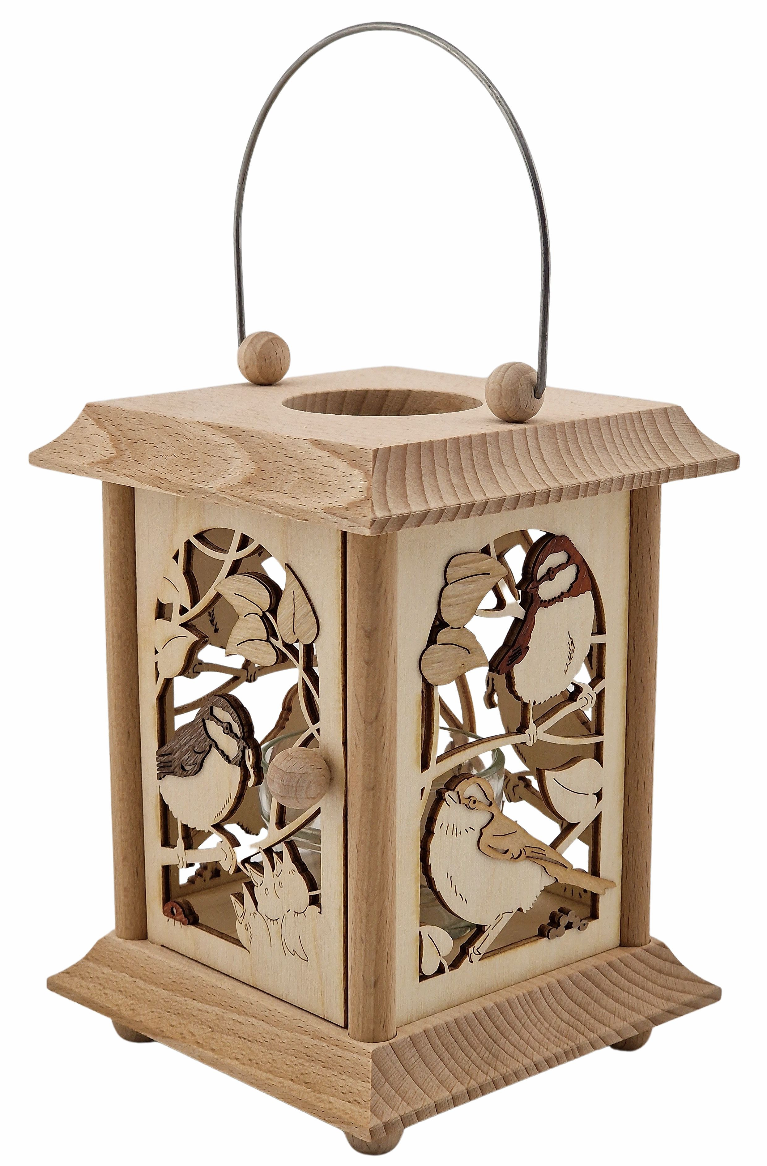 Drechslerei Kuhnert Tischlaterne - Vögel