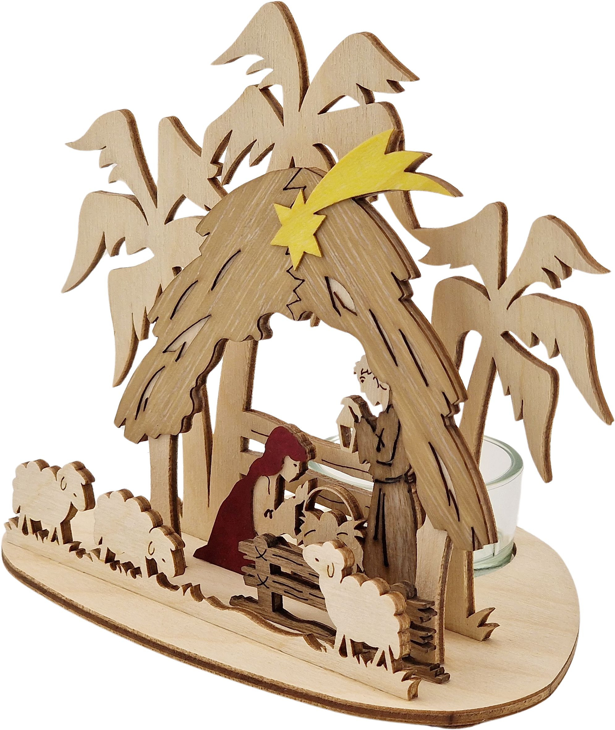 Drechslerei Kuhnert Teelichthalter Krippe