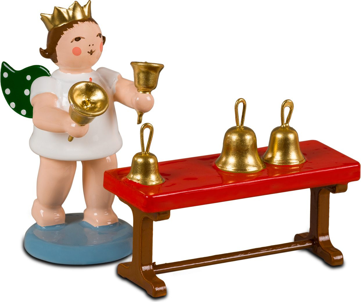 Ellmann Engel mit Handglockenspiel, mit Krone