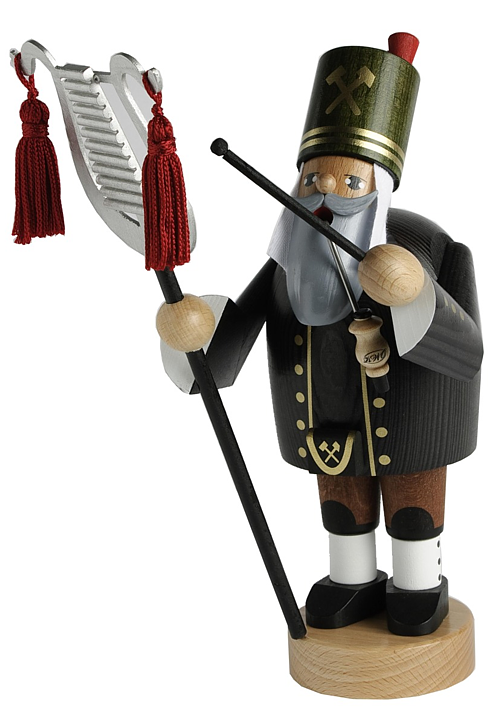 incense smoker, miner with lyre incense smoker, miner with lyre