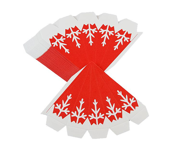 Bastelset 3er-Set Marienberger Adventsstern - rot-weiße Flocke