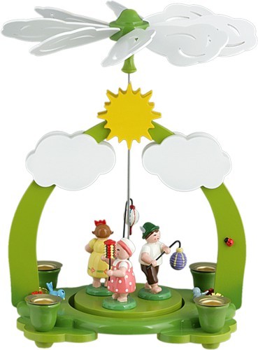 Ellmann Pyramide mit 3 Lampionkinder farbig