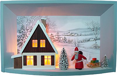 Seerig Wandbild elektrisch beleuchtet mit Weihnachtsmann
