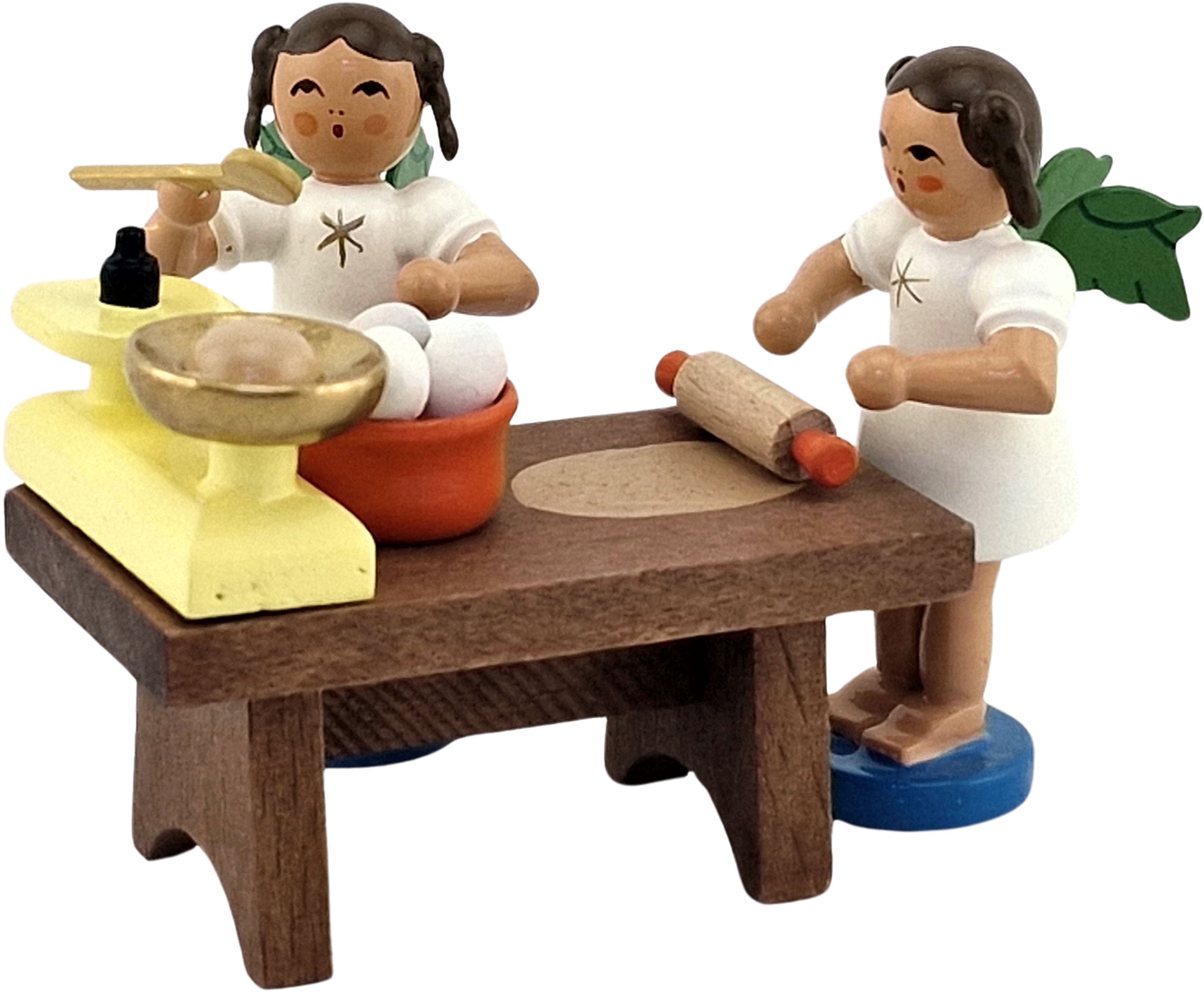Richard Glässer Bäckertisch mit 2 Engeln