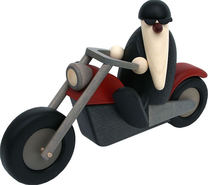 Björn Köhler Weihnachtsmann auf Motorrad, solo