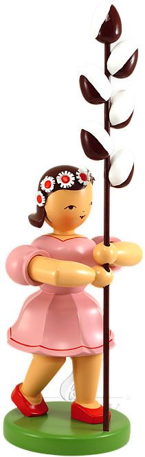 Blank Blumenkind mit Maikätzchen, farbig - 31 cm