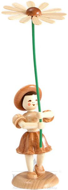 Blank Blumenkind mit Margerite, natur