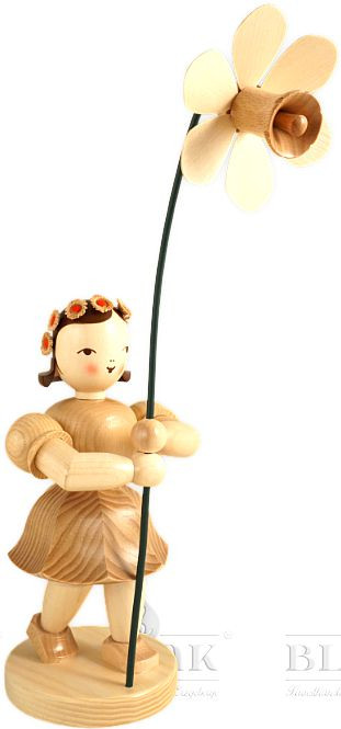 Blank Blumenkind mit Narzisse, natur - 32 cm