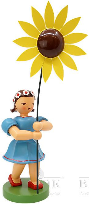 Blank Blumenkind mit Sonnenblume, farbig - 35 cm
