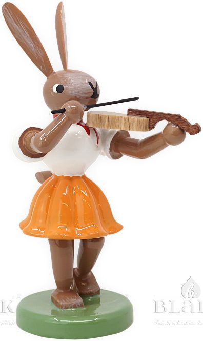 Blank Osterhase mit Violine, farbig