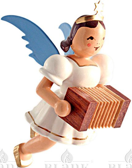Blank Schwebeengel mit Harmonika, farbig