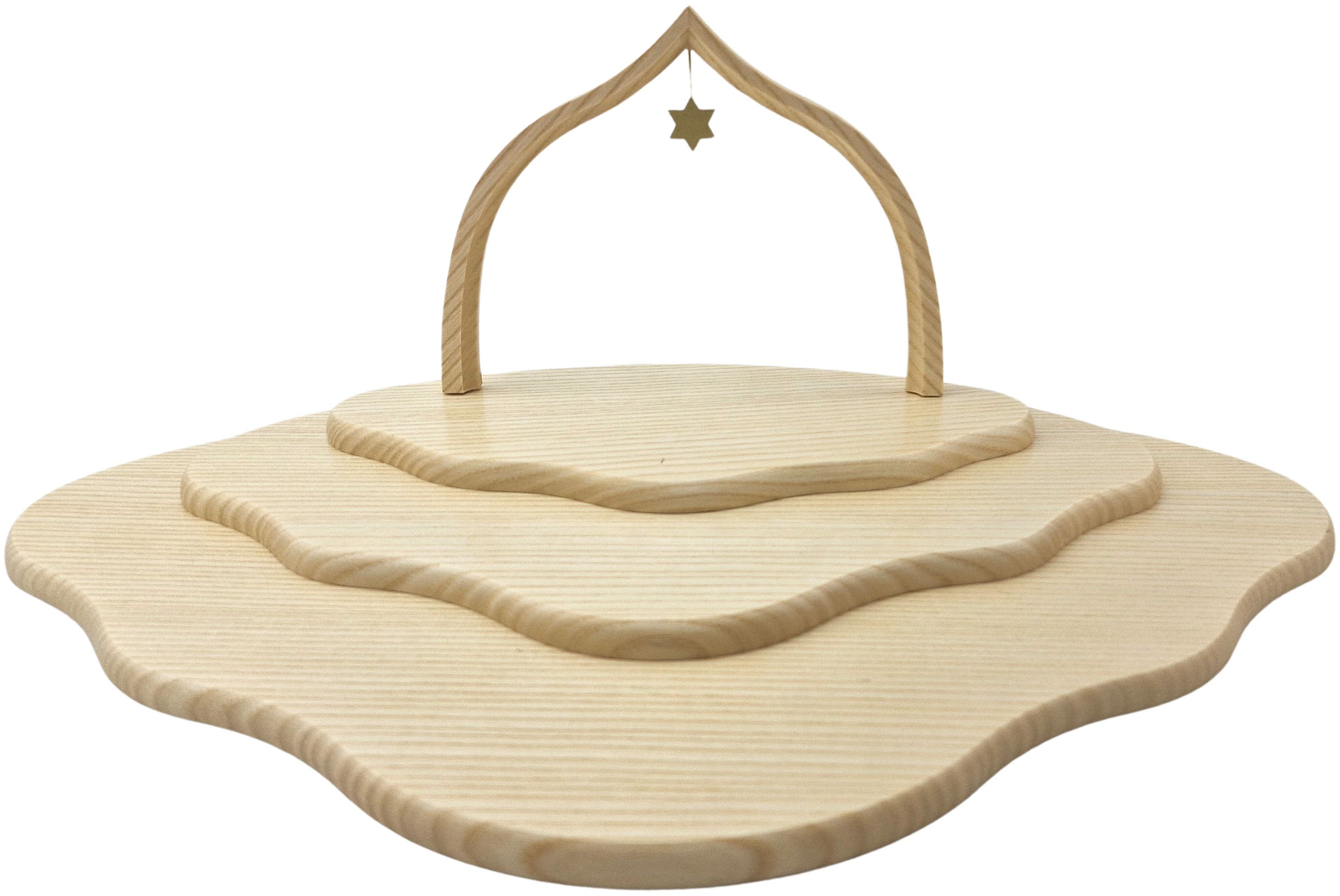 Blank Wolke mit 3 Etagen und Spitzbogen, natur