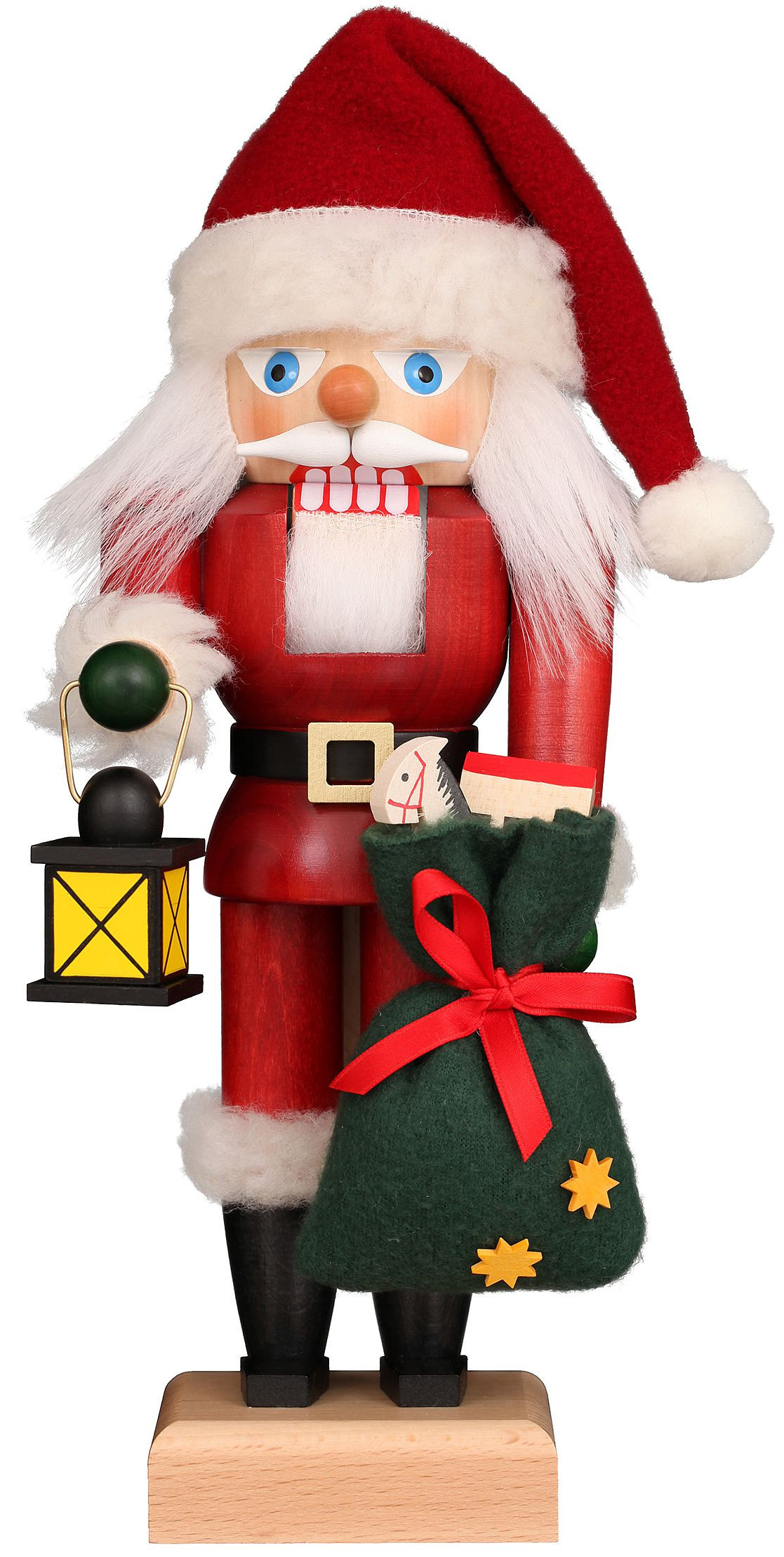 Christian Ulbricht Nussknacker Weihnachtsmann mit Laterne, rot