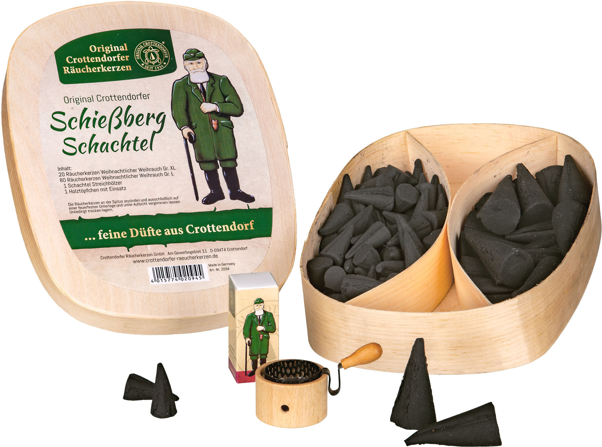 Crottendorfer Geschenkset Spanschachtel Schießberg-Schachtel