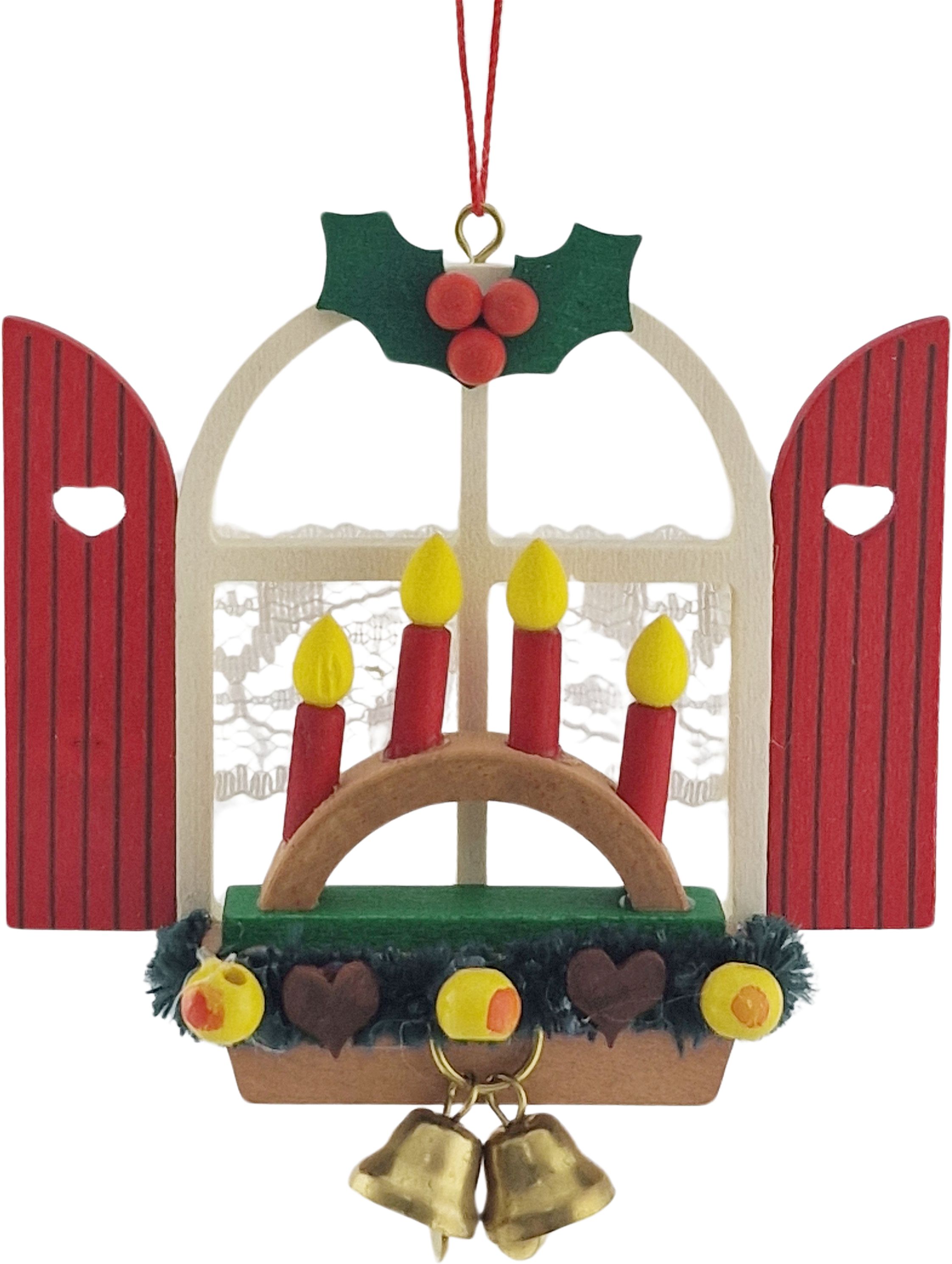 Christian Ulbricht Baumbehang Adventsfenster mit Schwibbogen