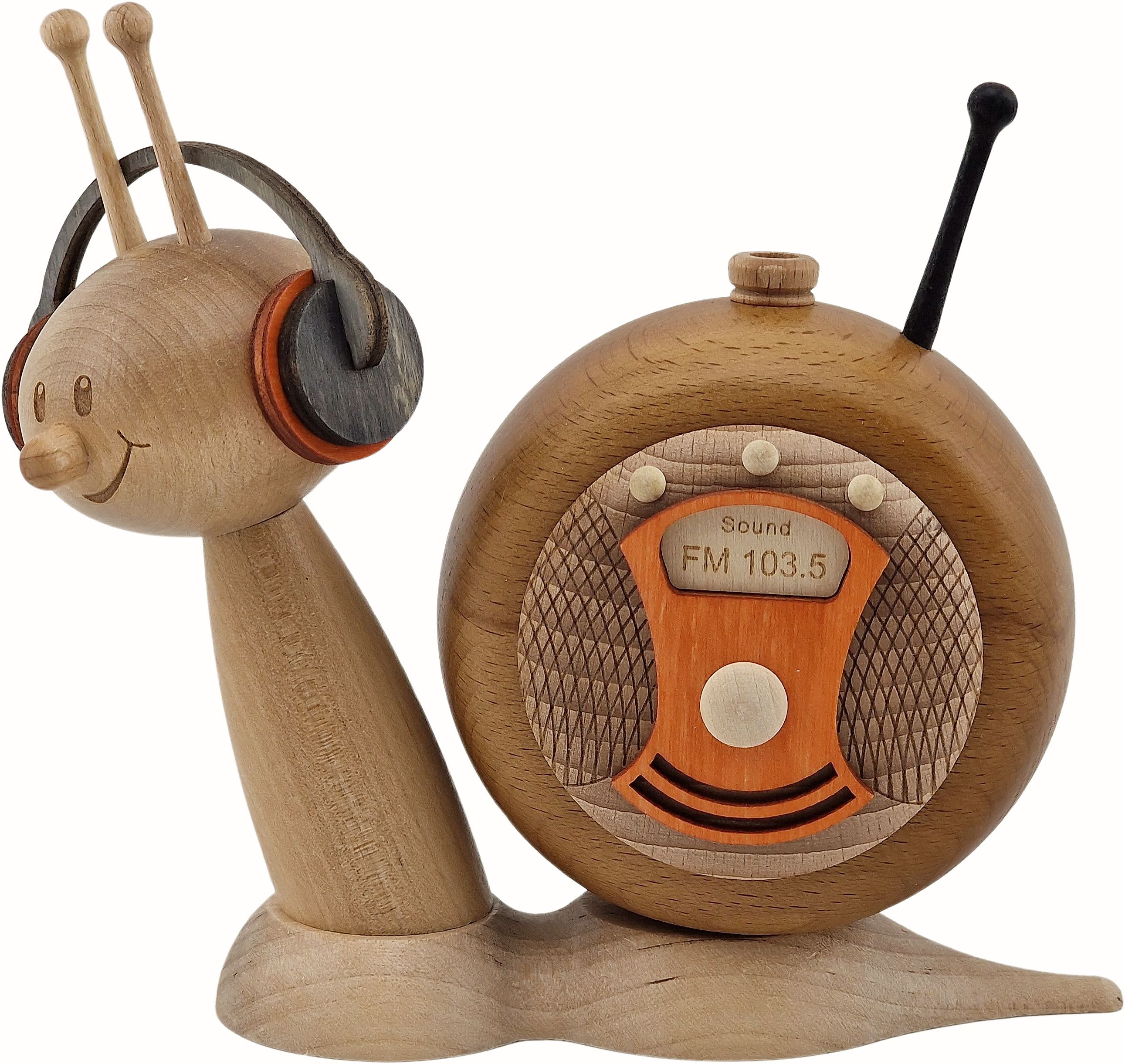 Drechslerei Kuhnert Räucherfigur Radioschnecke
