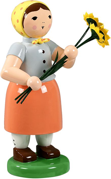Ellmann Bäuerin mit Blumen, gross - farbig