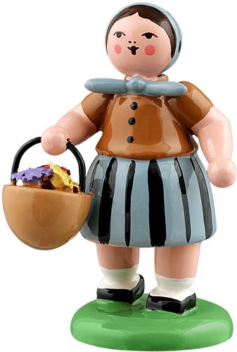 Ellmann Bäuerin mit Blumenkorb - farbig