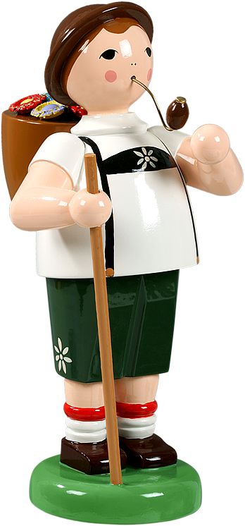 Ellmann Bauer mit Wanderstab, gross - farbig