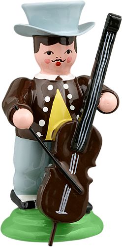 Ellmann Biedermeiermusikant mit Bassgeige