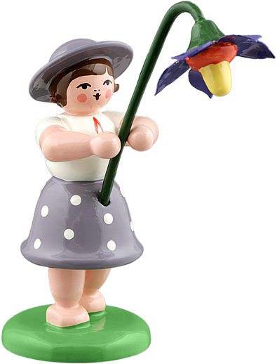 Ellmann Blumenkind langes Kleid mit Akelei
