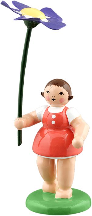 Ellmann Blumenkind mit Winde - farbig, 10 cm