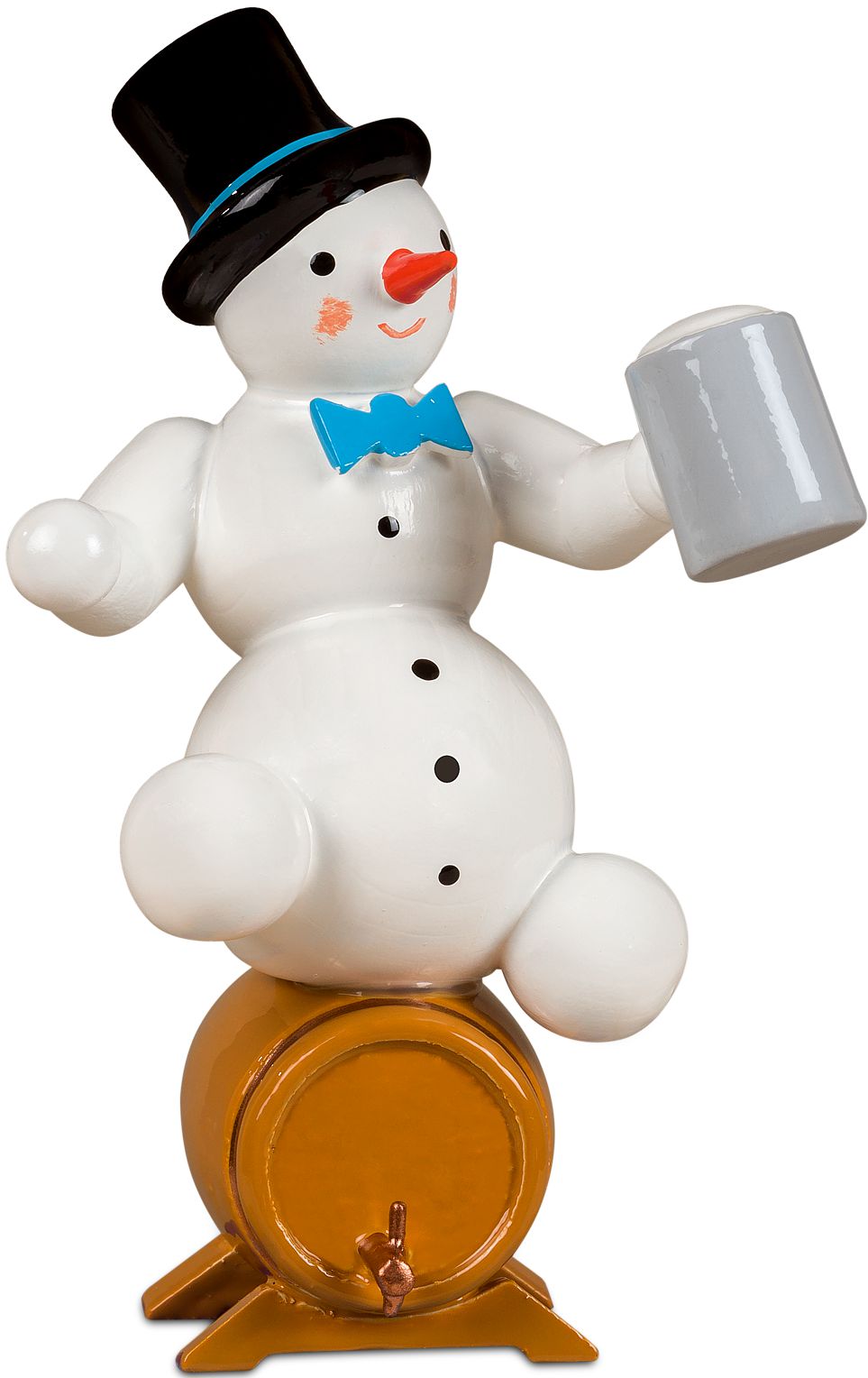 Ellmann Schneemann auf Fass