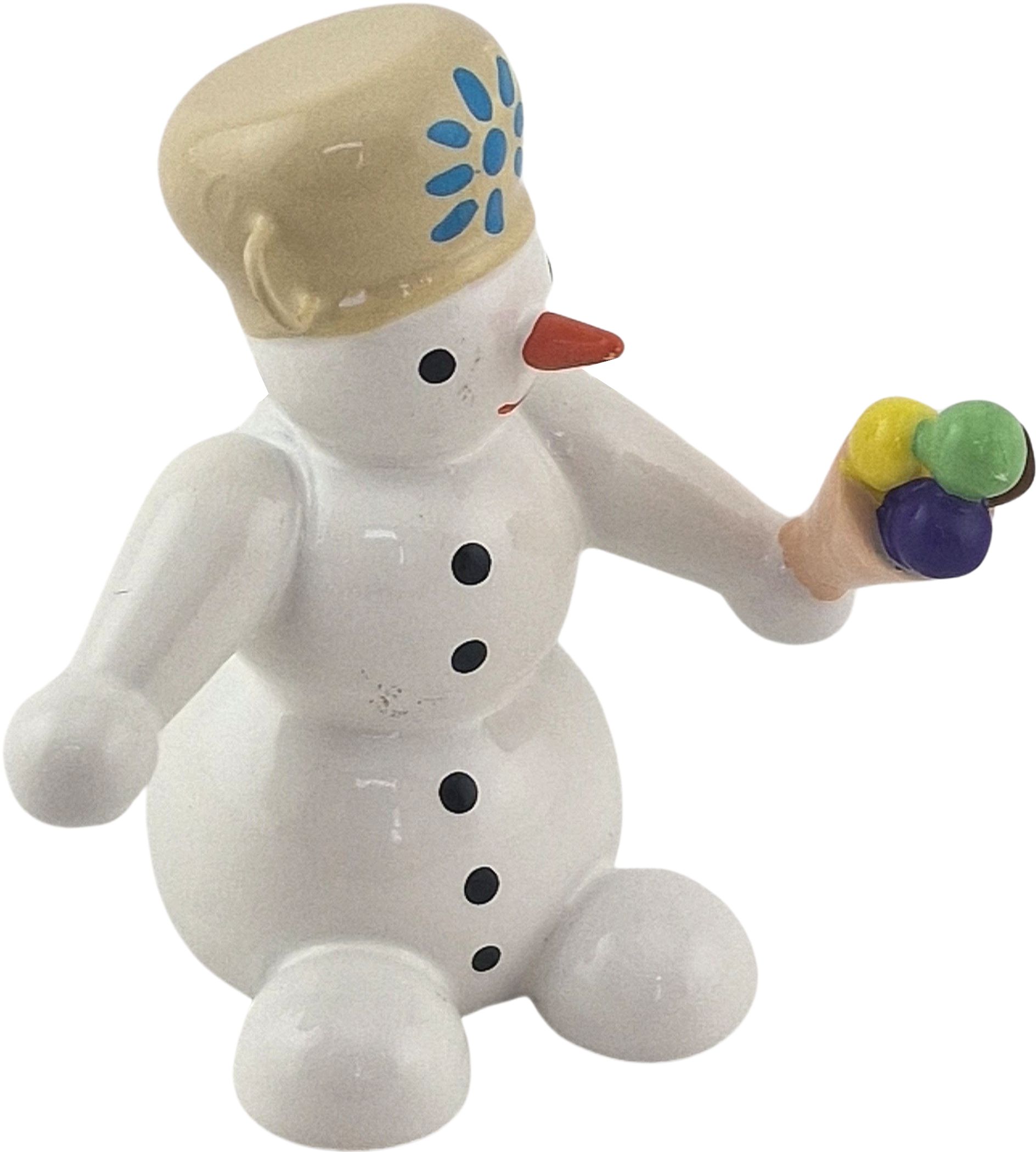 Ellmann Schneemann, sitzend - mit Eis