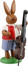 Ellmann Hasenmusikant mit Bassgeige