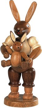 Kleinkunst Müller Hasenvater mit Kind