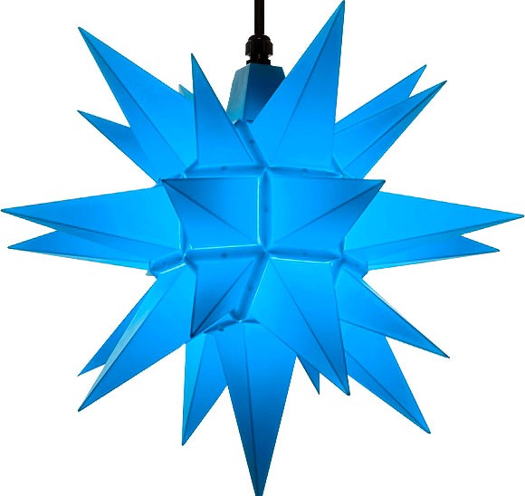 Herrnhuter Stern A4 für Außen, blau - 40 cm