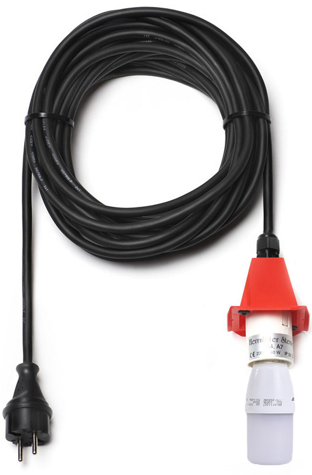 Herrnhuter Kabel für A4/A7 - 10m Deckel rot LED