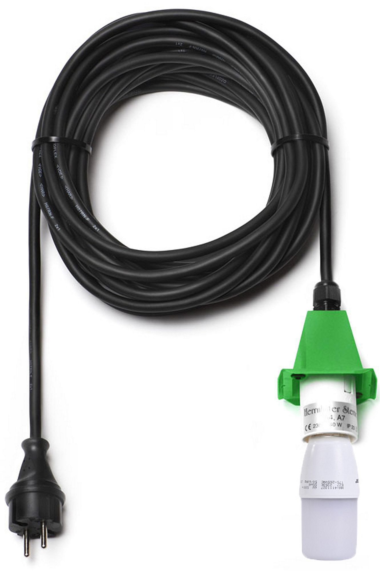 Herrnhuter Kabel für A4/A7 - 10m Deckel grün LED