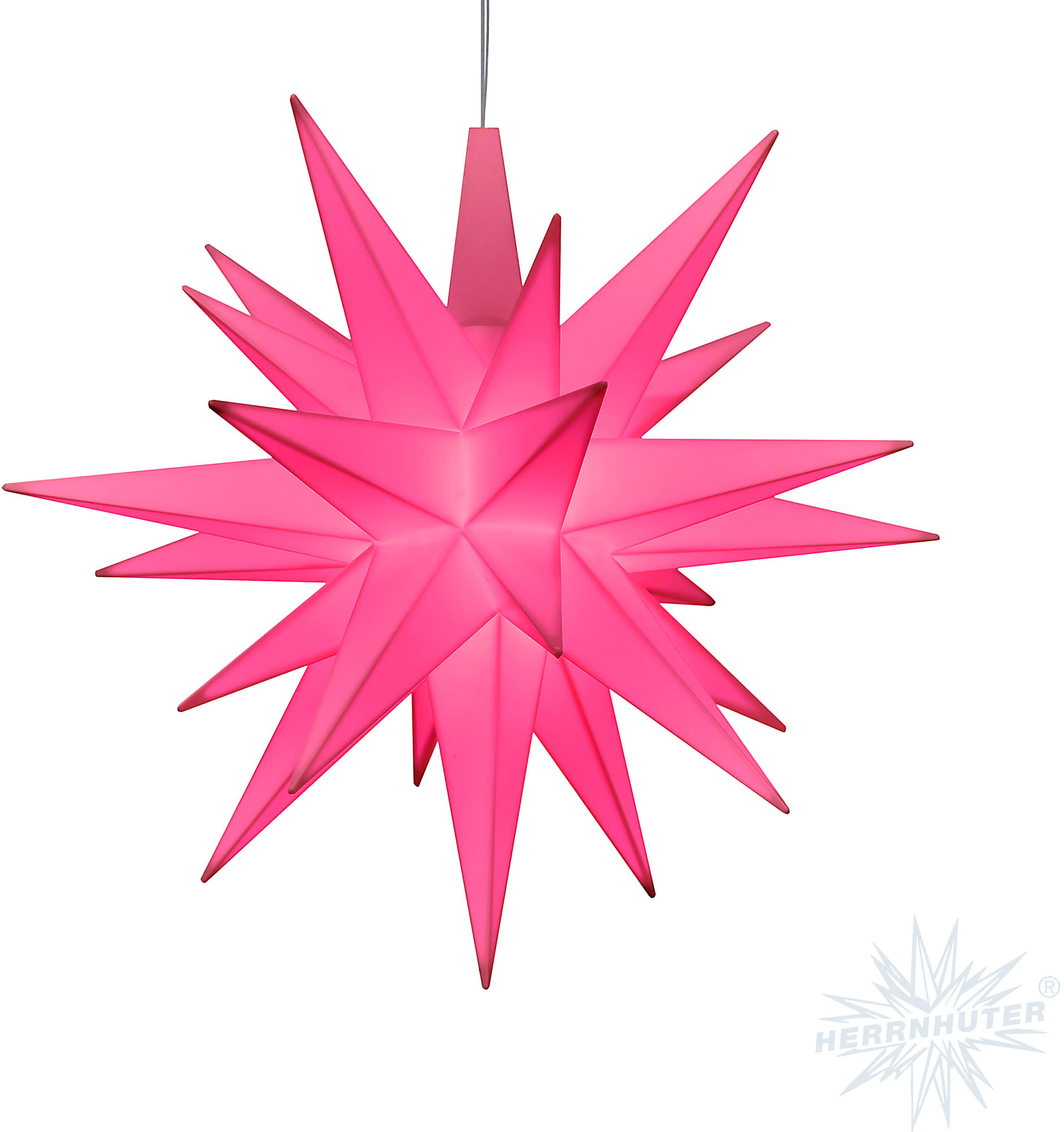 Kleiner Herrnhuter Stern A1e rosa, LED - Sonderedition 2021