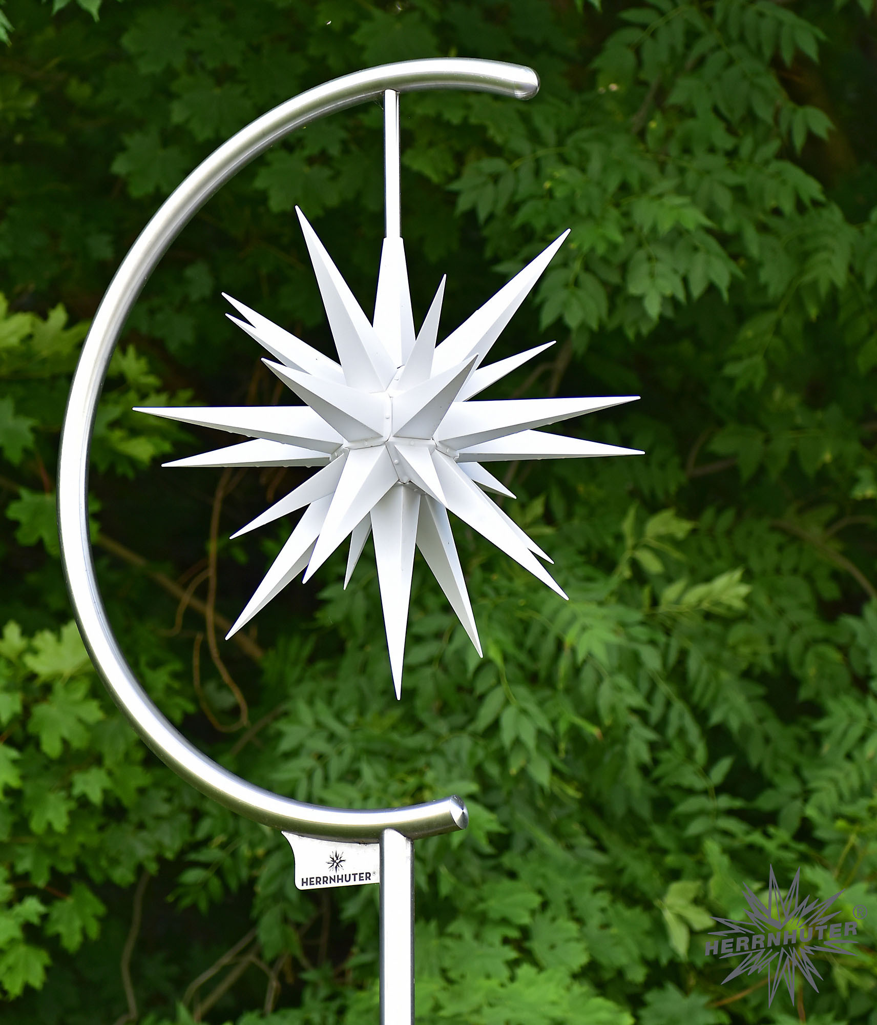 Herrnhuter Stern Sternenleuchte für Außenbereich mit Kunststoffstern A7 - weiß, ø 68cm