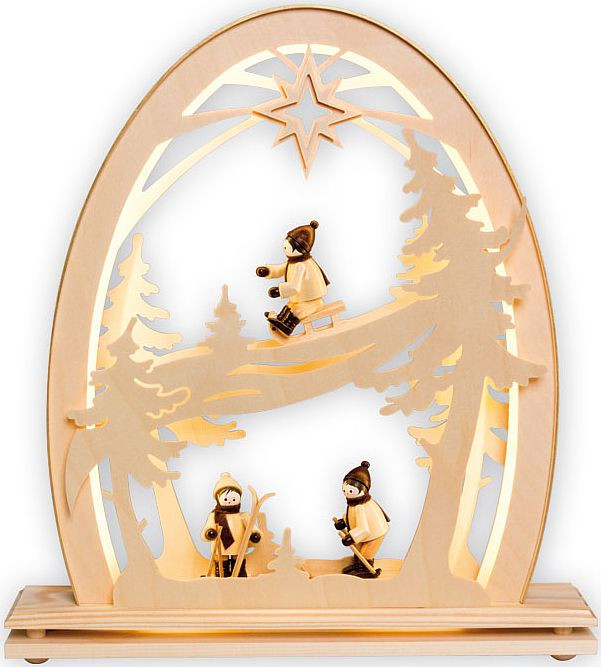 Holger Seidel Schwibbogen Wintersportler - LED