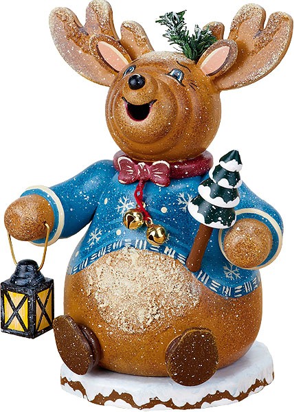 Hubrig Volkskunst Räucherwichtel Rentier Rudolph