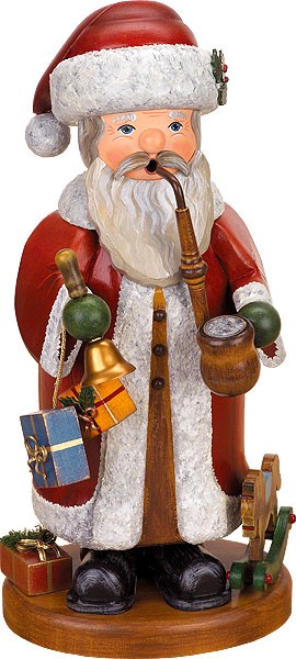 Hubrig Volkskunst Räuchermann Weihnachtsmann