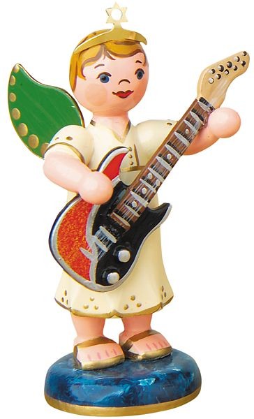 Hubrig Volkskunst Engelbub mit E-Gitarre