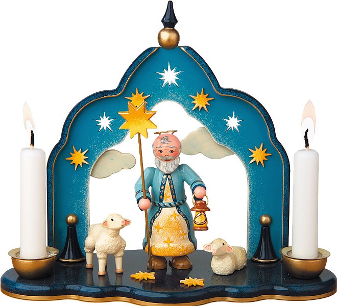 Hubrig Volkskunst Kerzenhalter Himmelstor mit Petrus