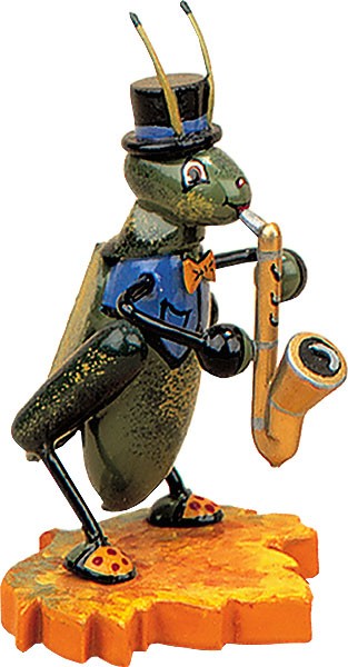 Hubrig Volkskunst Käfer - Grille mit Saxophon