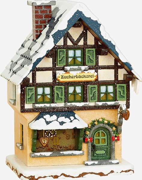 Hubrig Volkskunst Winterkinder - Winterhaus Zuckerbäckerei