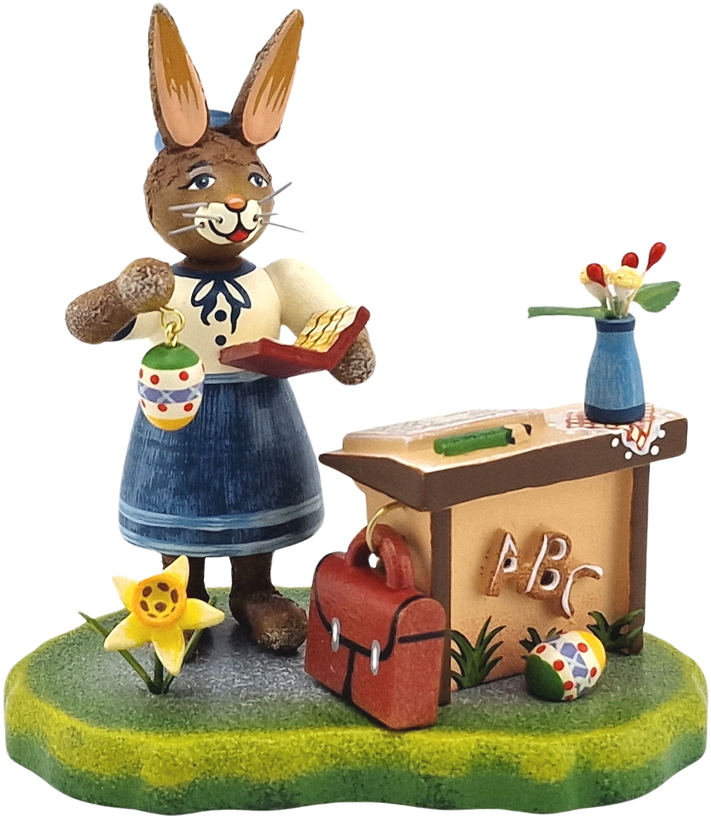 Hubrig Volkskunst Hasenland - Hasenschule - Frau Lehrerin 