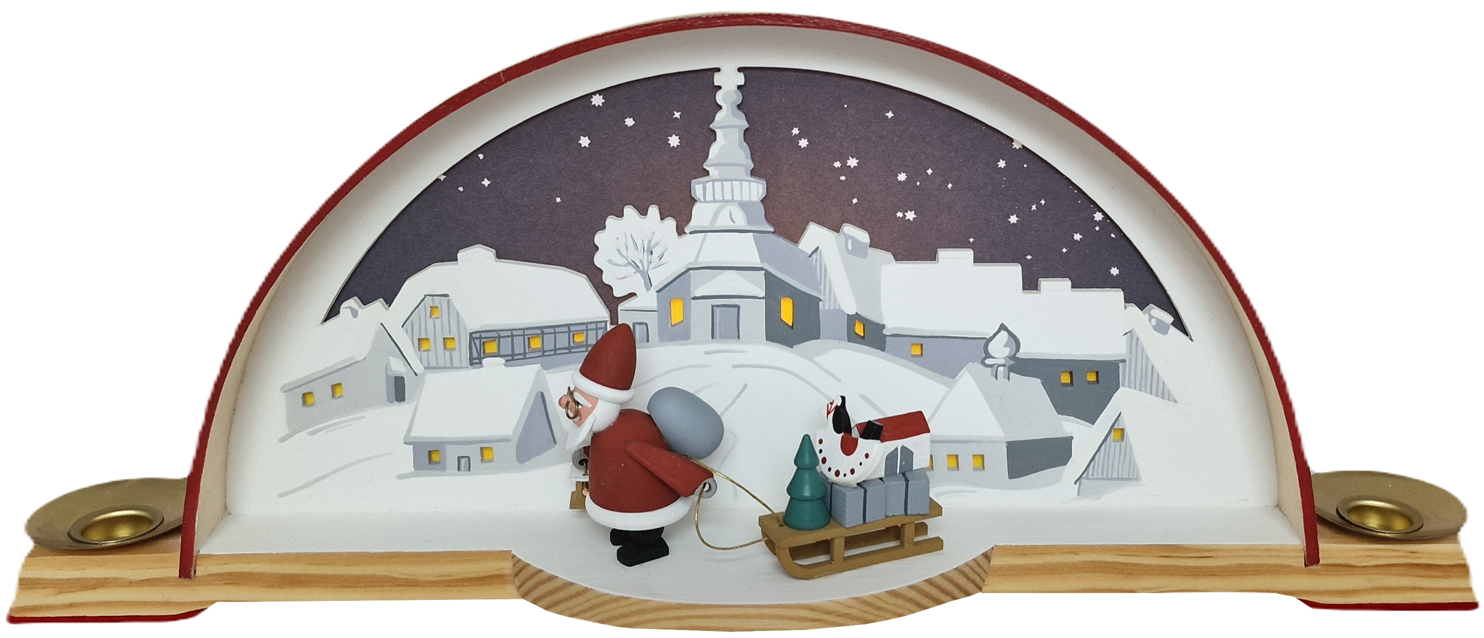Manufaktur Klaus Kolbe Schwibbogen mit Weihnachtsmann