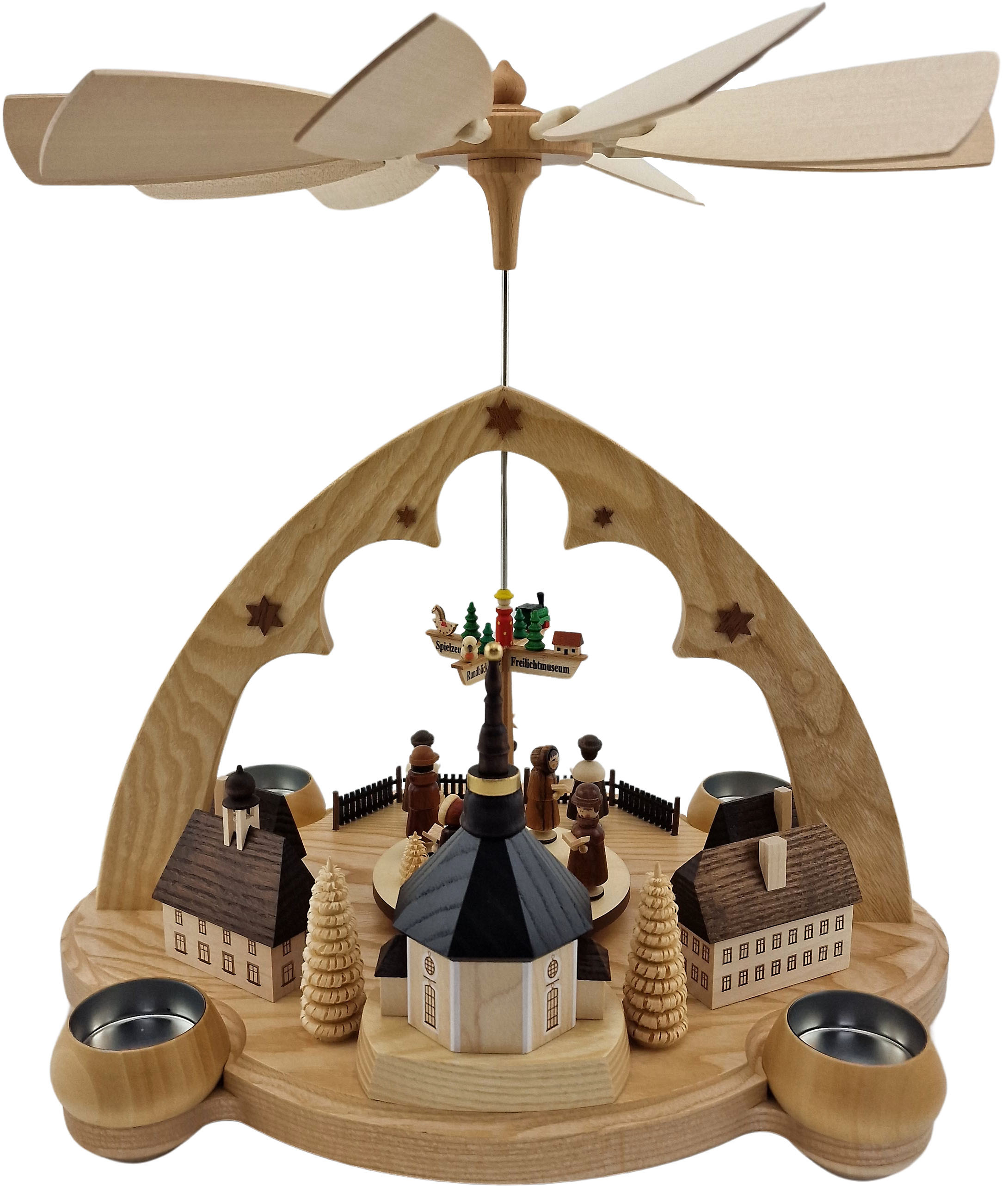 Kleinkunst Müller Pyramide Seiffener Dorf Spitzbogen