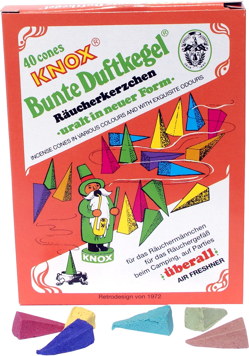 KNOX Räucherkerzen - Bunte Duftkegel