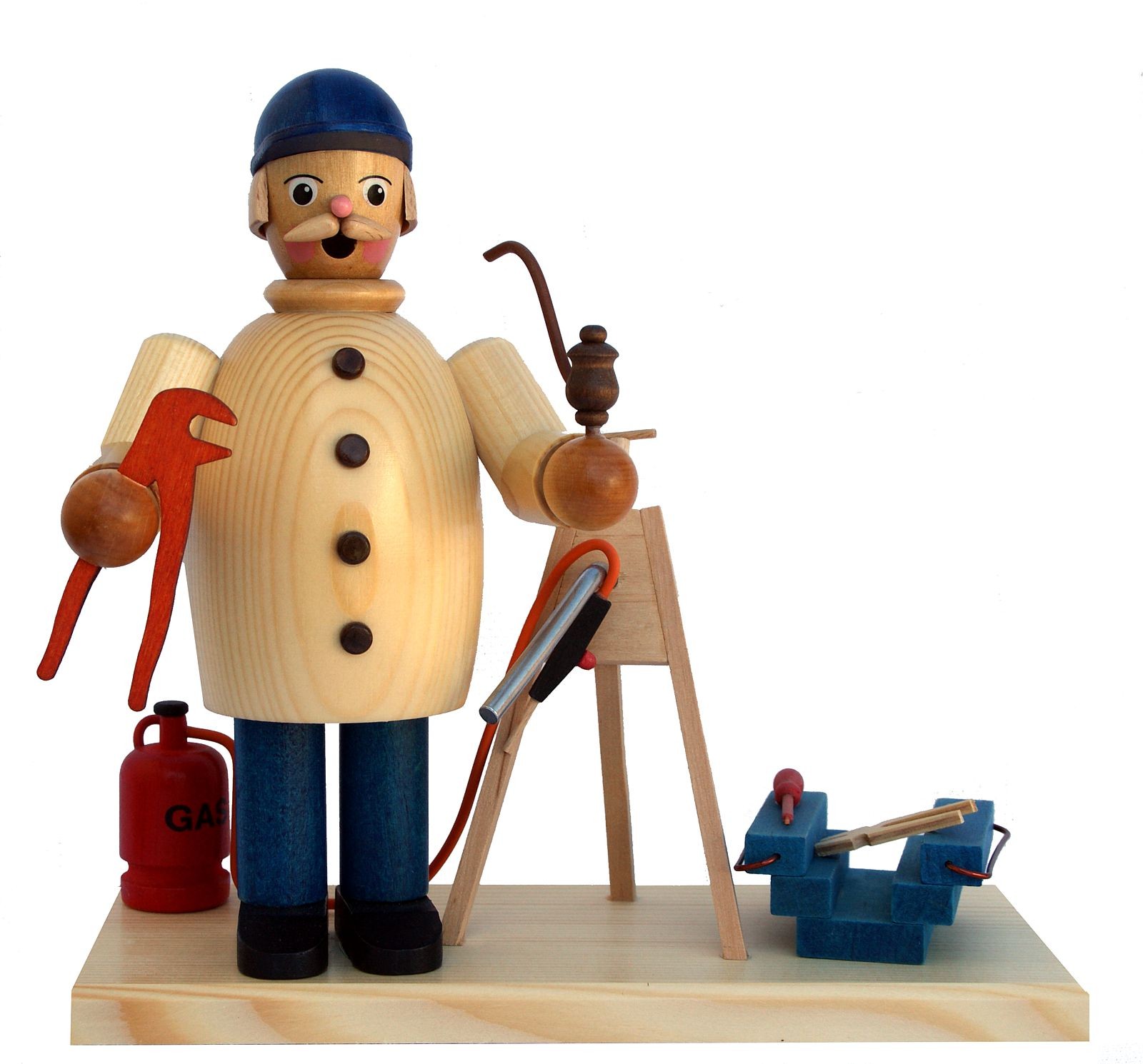 Krauß Räuchermännchen Klempner bei der Arbeit