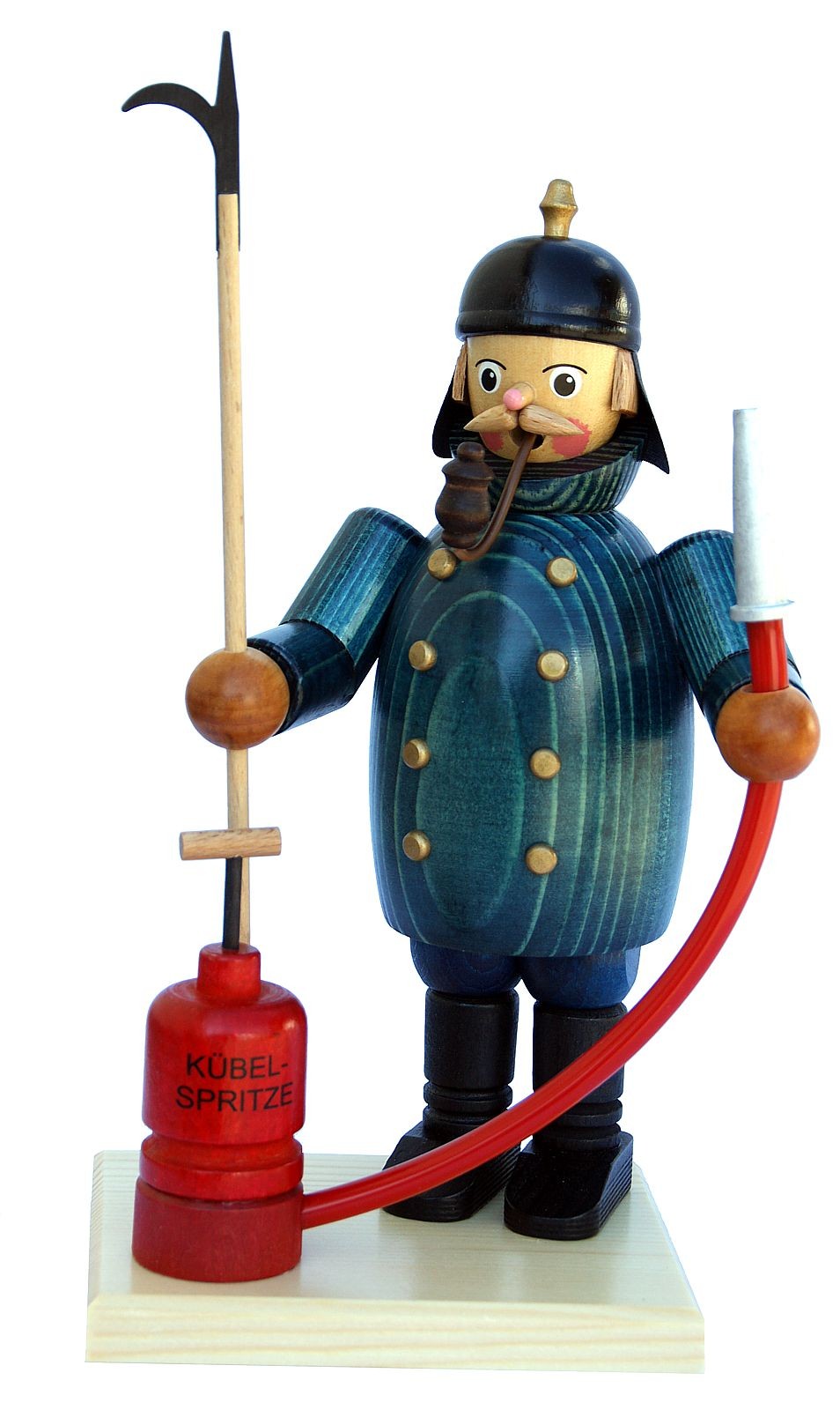 Krauß Räuchermann Feuerwehrmann mit Schlauch
