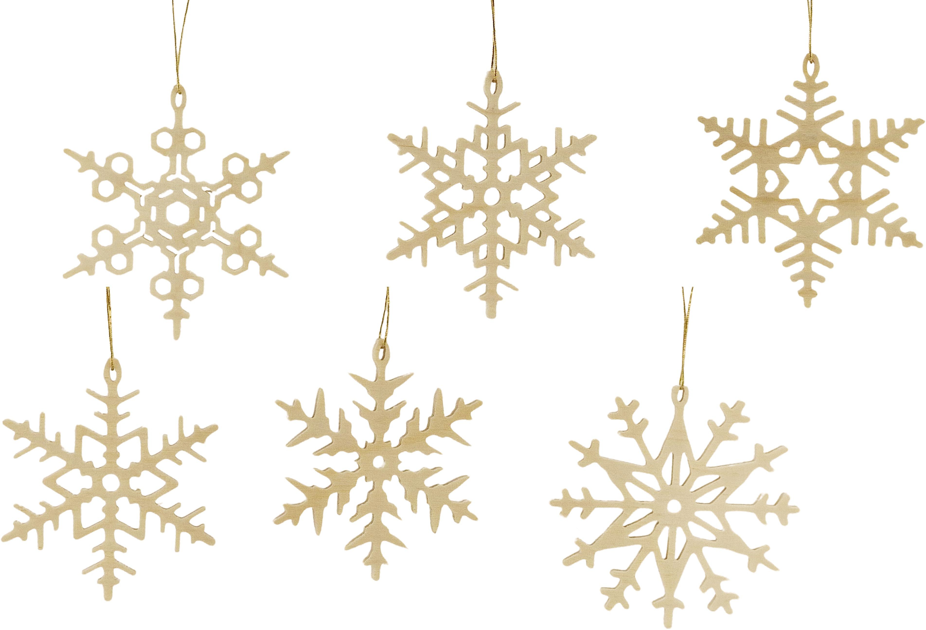 Taulin Baumbehang Schneekristalle 6er-Set